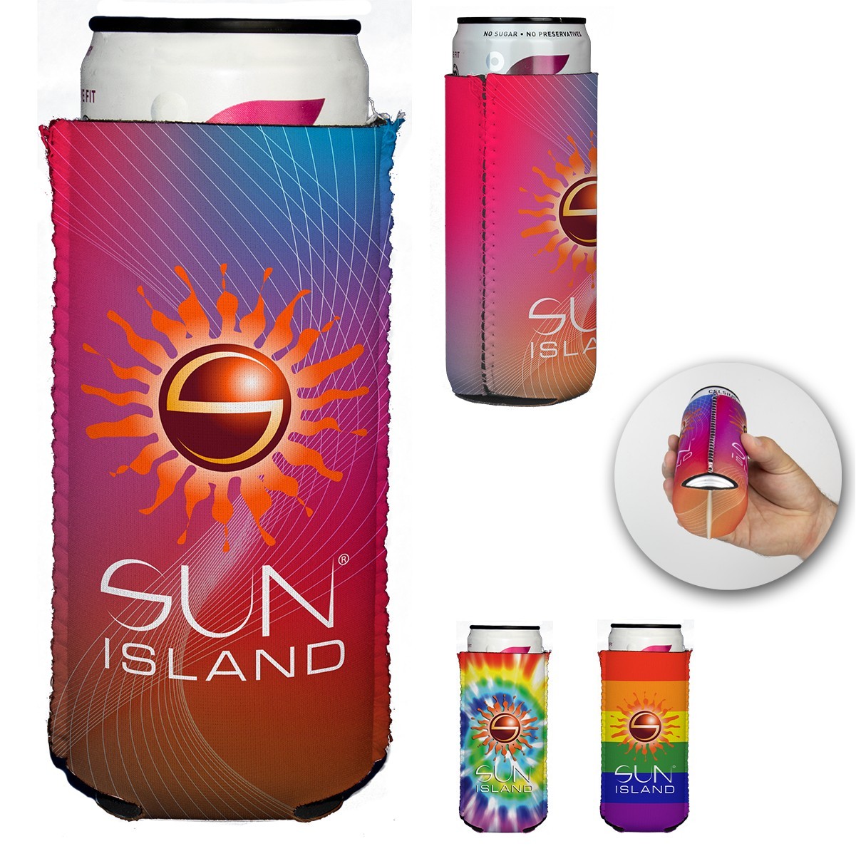 Slim Full Color Neoprene Can Holder